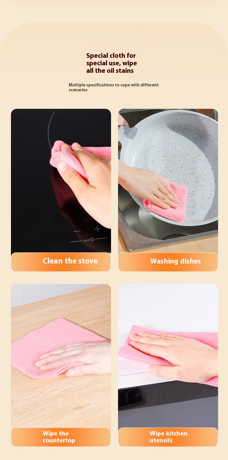 Title 7, German Thickened Cellulose Sponge Household Kit...