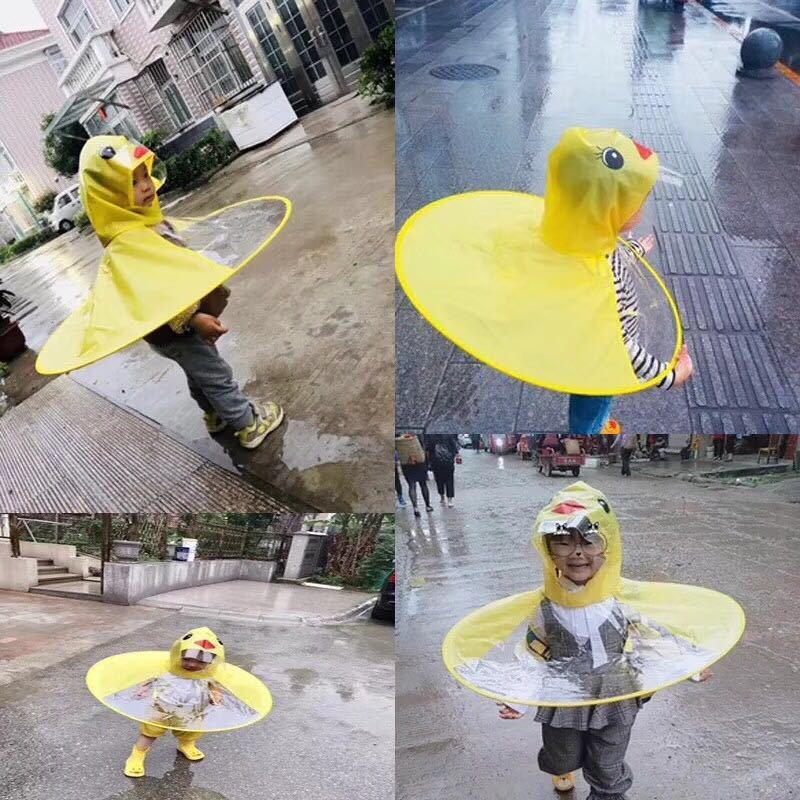 Title 12, Gelber kleiner Enten-Regenponcho für Kinder als...