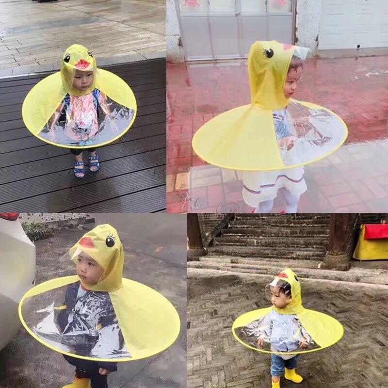 Title 11, Small Yellow Duck Flying Saucer Children Rainco...