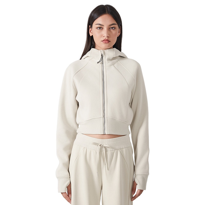 Casual Short Slim-fit Zipper Hooded Cardigan Sweater