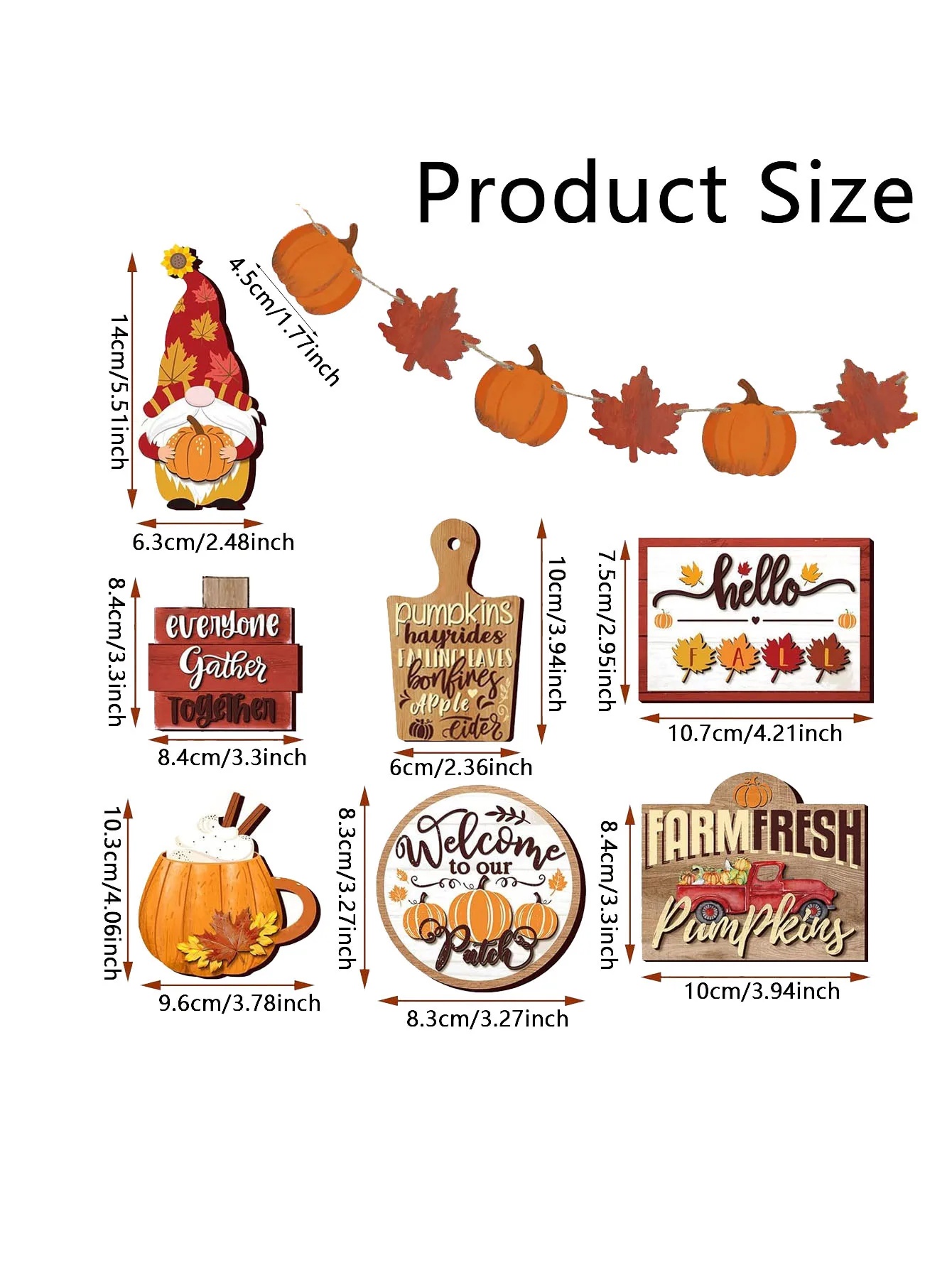 Title 3, Autumn Thanksgiving Pumpkin Spice Maple Leaf La...