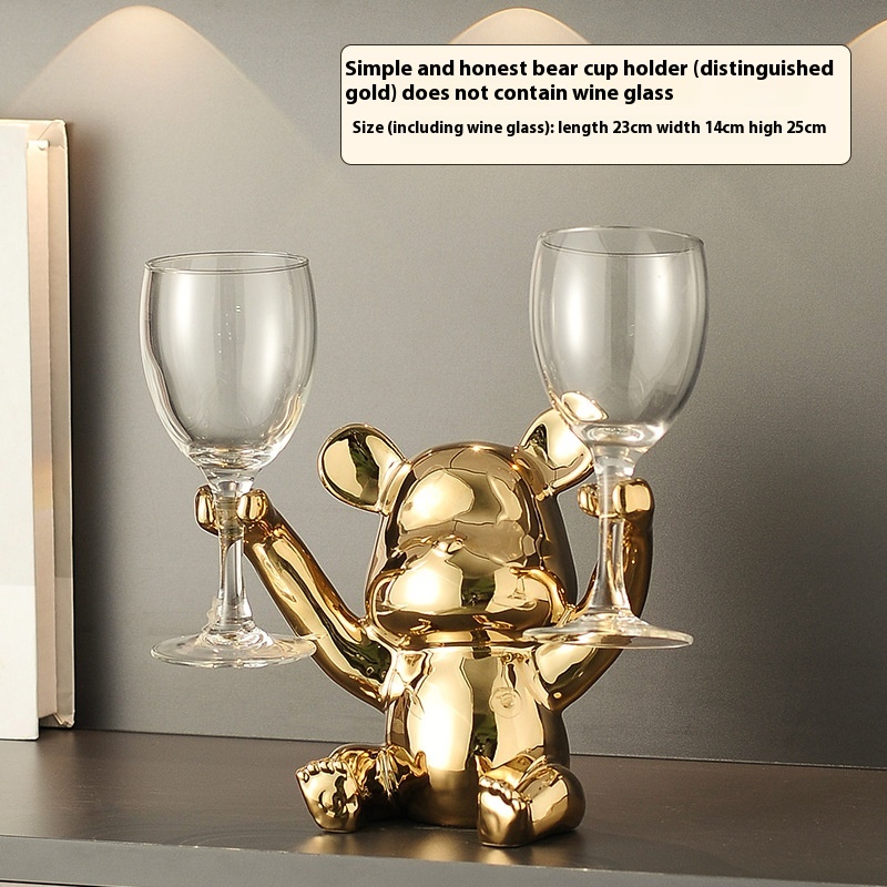 Bear Cup Holder Noble Gold