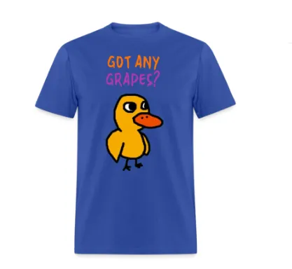 European And American Duck Print T shirt Blue - Shop at LoveMi