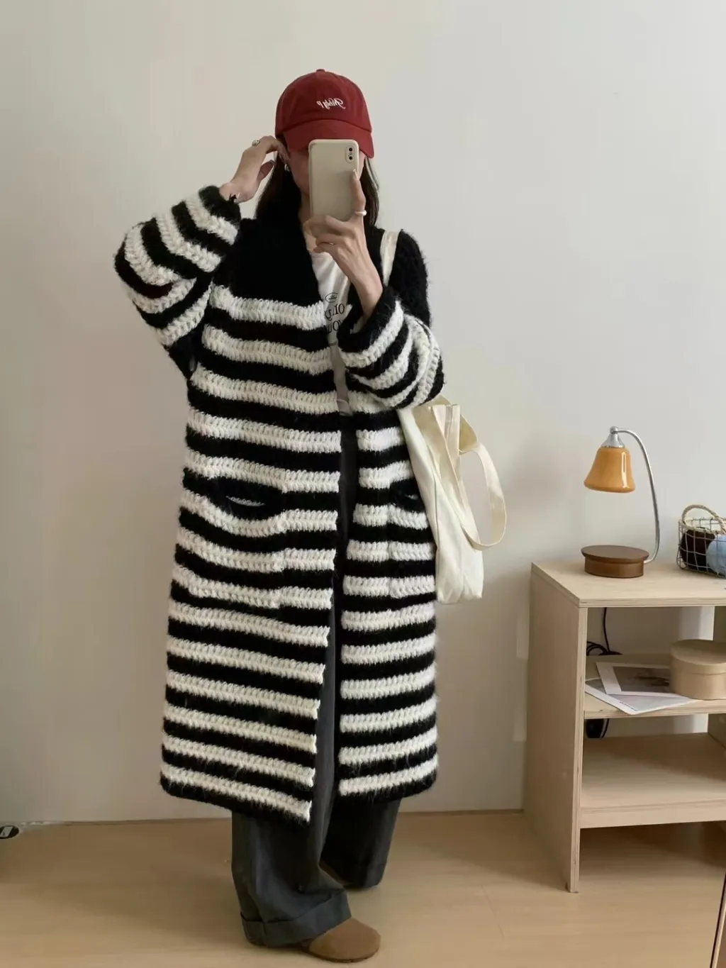 Loose And Lazy Style Sweater Coat Female Autumn Design Blouse - Black