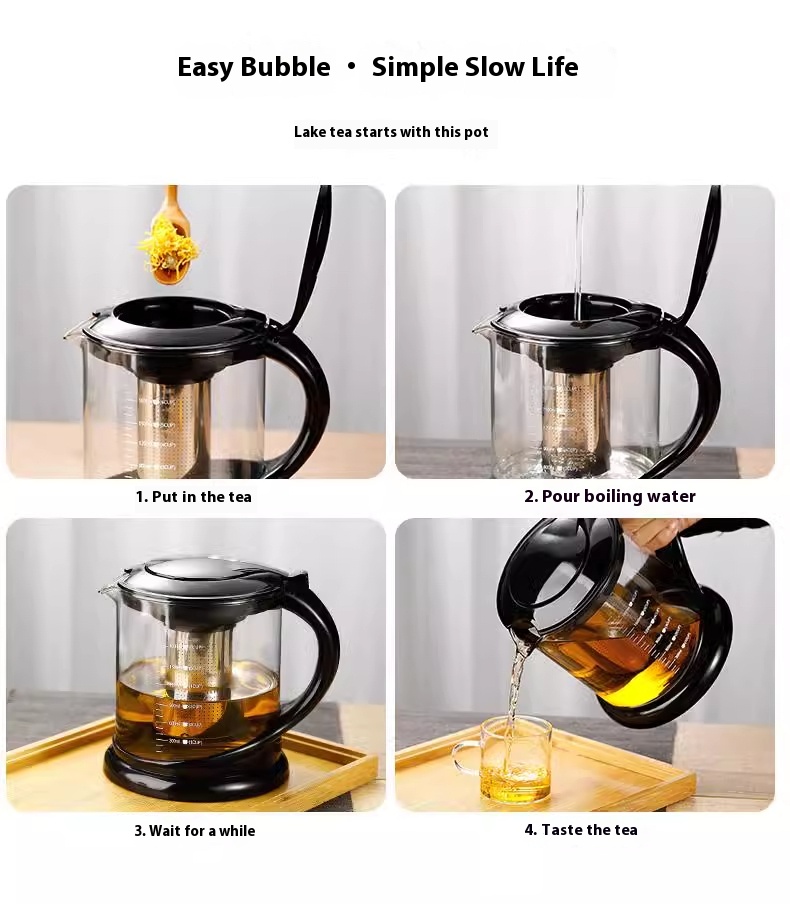 Title 7, Tempered Spout Glass Household Water Kettle Teapot