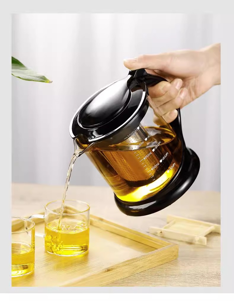 Title 6, Tempered Spout Glass Household Water Kettle Teapot