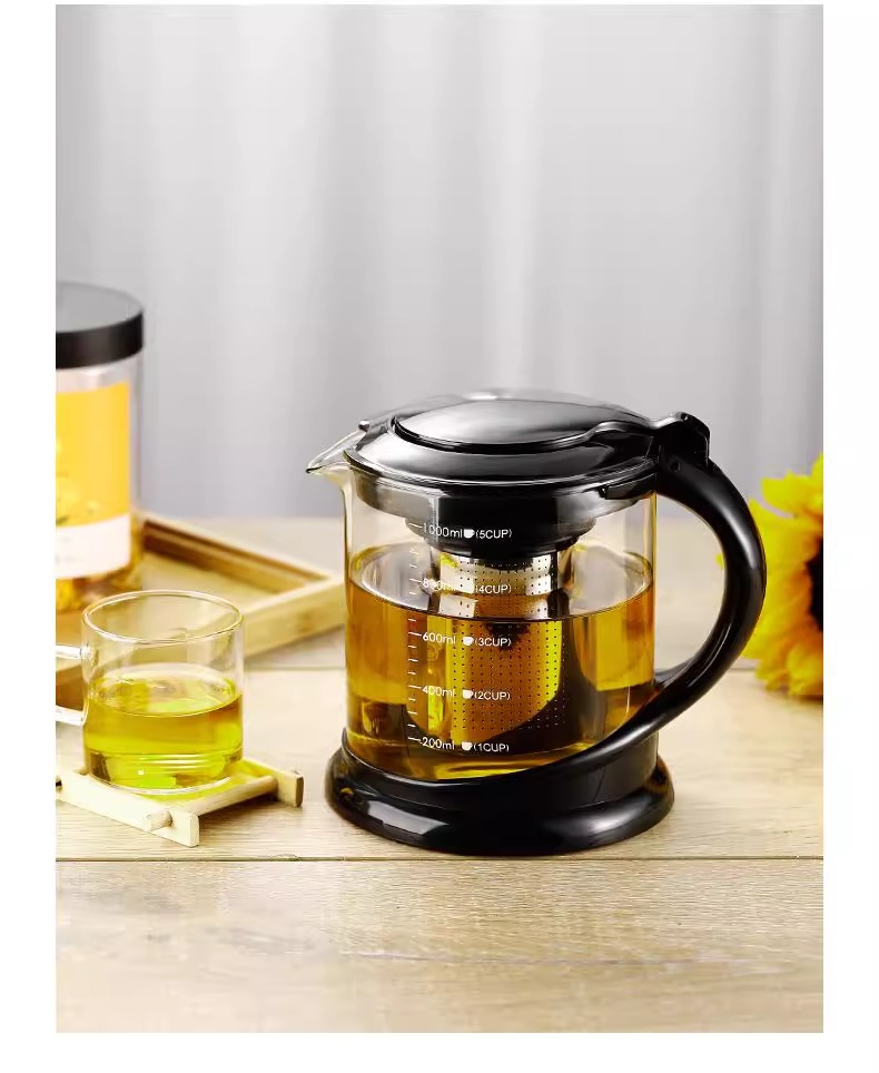 Title 3, Tempered Spout Glass Household Water Kettle Teapot