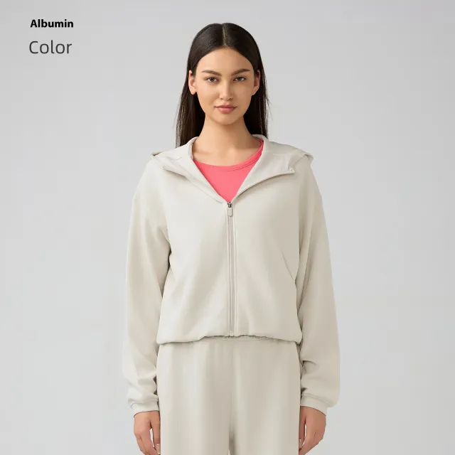 Hooded Zip Cardigan Coat Female Autumn Winter Coat Albumin - Shop at LoveMi