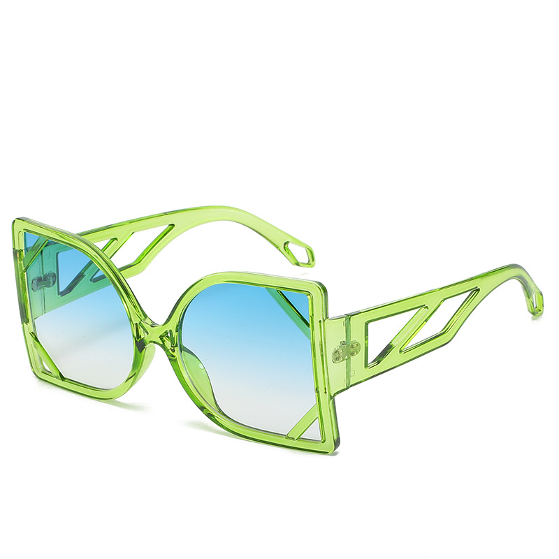 Green Frame Gradient Blue Lens