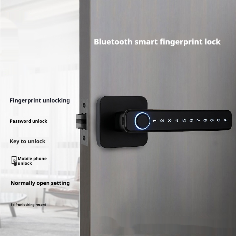 Title 4, Bedroom Password Lock Wooden Door Smart Fingerp...