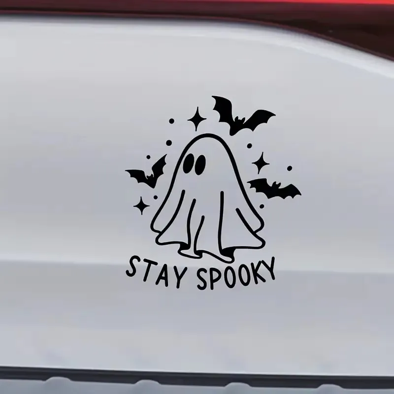 Car Body Sticker Halloween Ghost Bat English