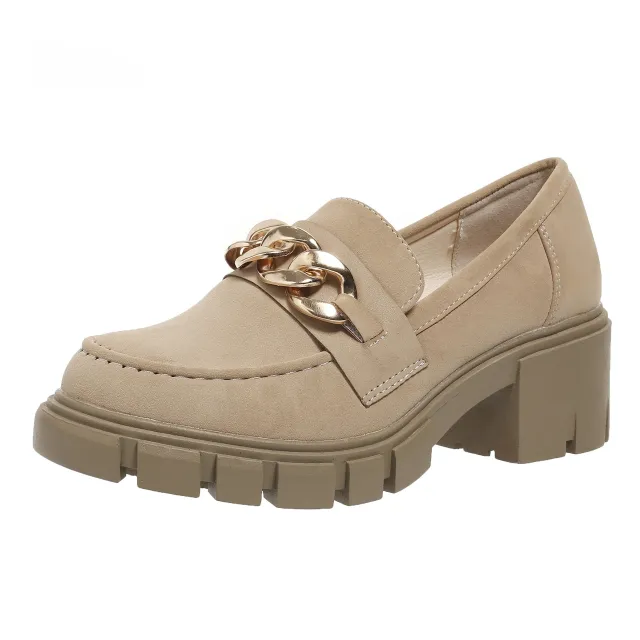 Plus Size Chain Women's Fashion Shoes Khaki - Shop at LoveMi
