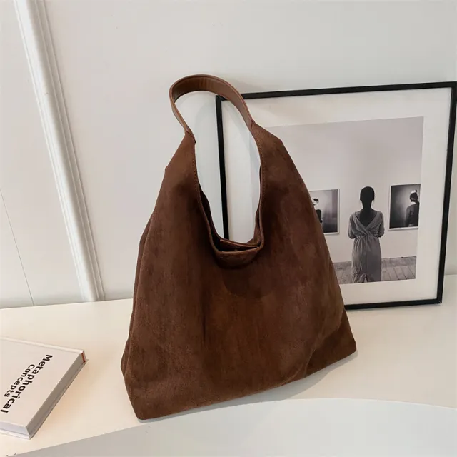 Large Capacity Fashion Ladies Casual Shoulder Underarm Tote Bag Coffee - Shop at LoveMi