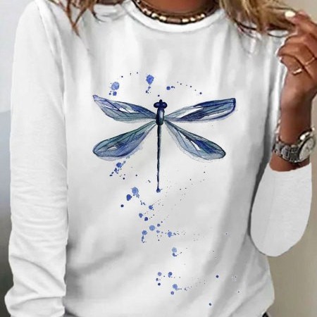 Round Neck Long Sleeve Simple Round Neck Sweater