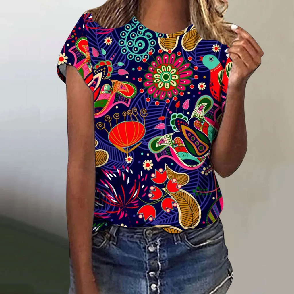 Digital Printing Butterfly Short Sleeve - Dxxtch5309