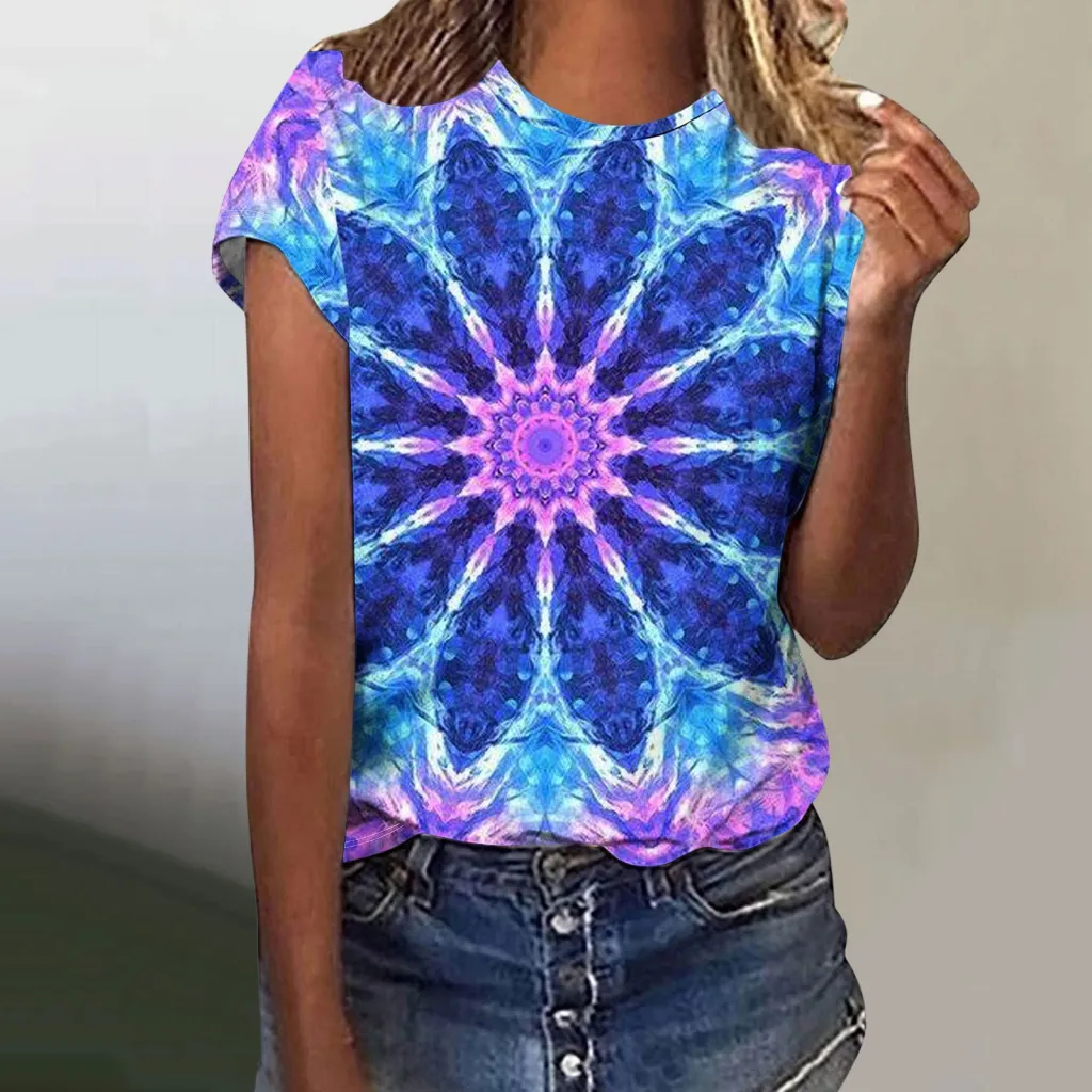 Digital Printing Butterfly Short Sleeve - Dxxtch5326-Xl