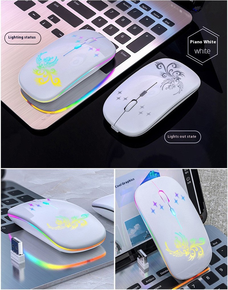 Title 5, Rechargeable Wireless Bluetooth Luminous Mouse