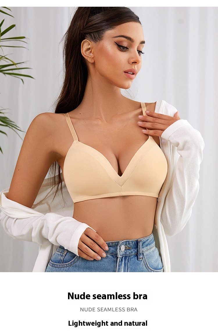 Title 6, Push Up Comfort Pure Color Mesh Backless Bra