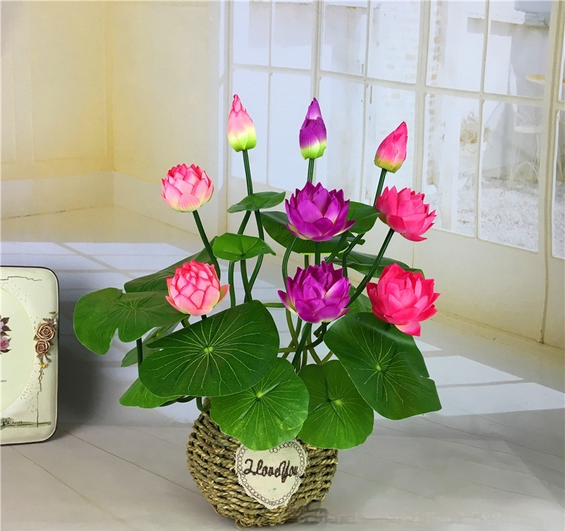 Title 10, Simulated Water Lily Home Buddha Hall Decoration