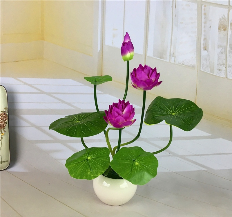 Title 2, Simulated Water Lily Home Buddha Hall Decoration