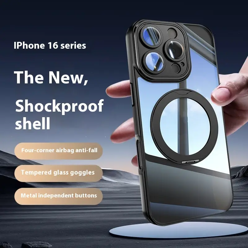Magnetic Transparent Mirror Holder Phone Case