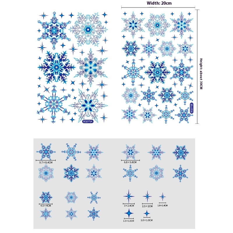 BQ075 Blue Snowflake