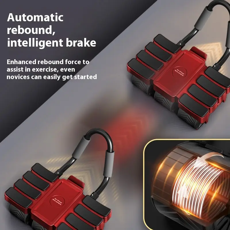 Six-wheel Eight-elbow Automatic Rebound Abdominal Wheel AI Mobile Phone Smart Internet Fitness Artifact