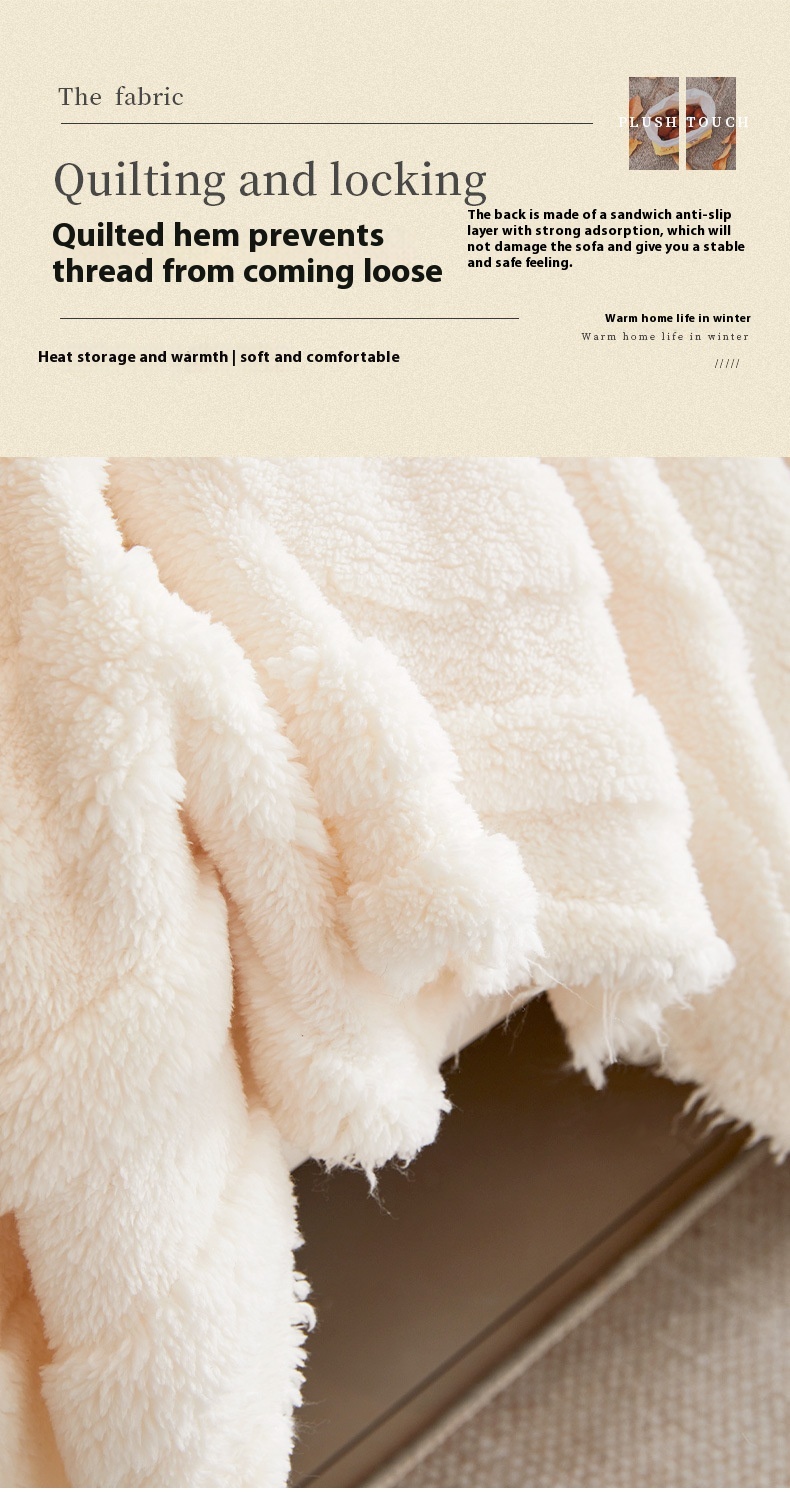 Title 5, Plush Sofa Hair Towel Autumn And Winter Full Co...