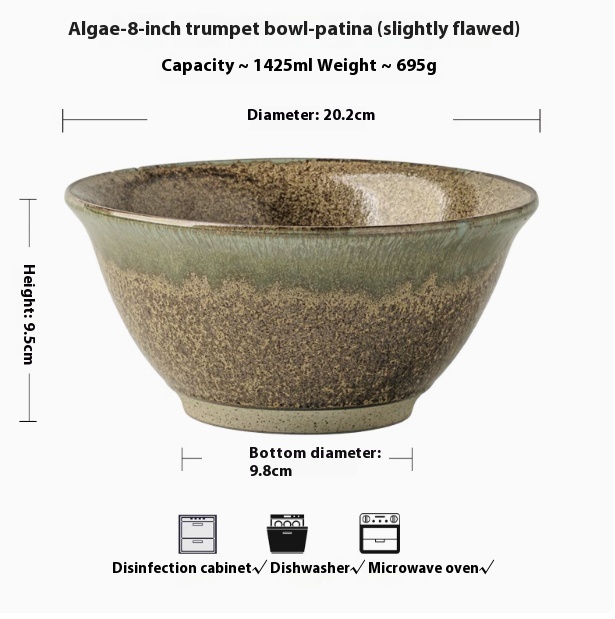 Title 1, Retro Open Ramen Bowl Ceramic Large Anti-scald ...