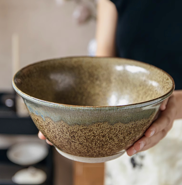 Title 5, Retro Open Ramen Bowl Ceramic Large Anti-scald ...