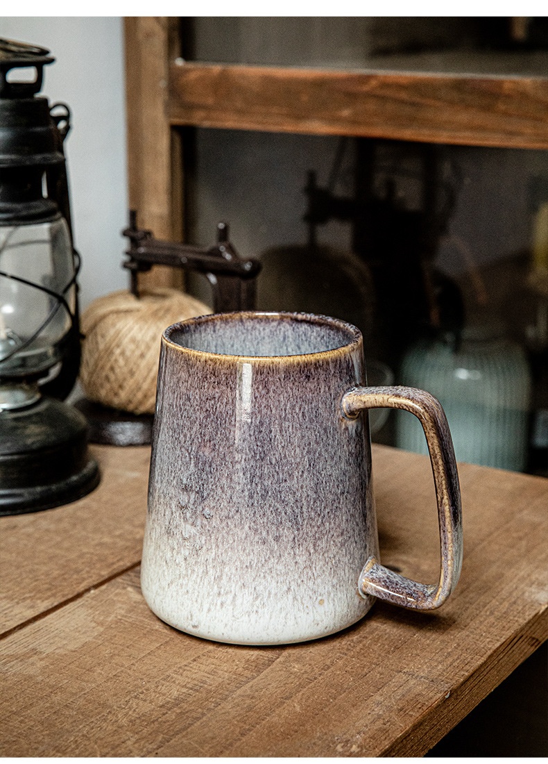 Title 13, Art Kiln Baked Mug With Cover With Spoon Cup La...