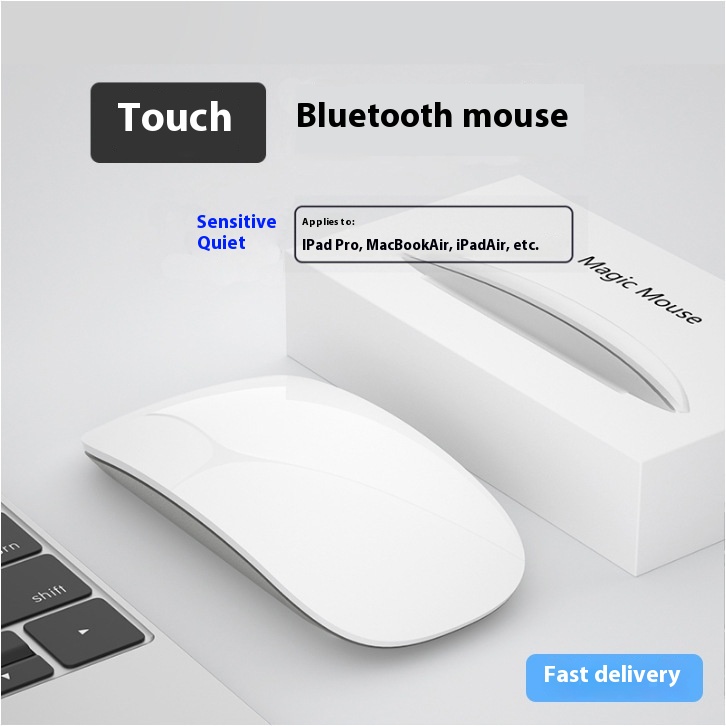Laptop Aluminum Alloy Bottom Charging Mute Touch Bluetooth Wireless Mouse