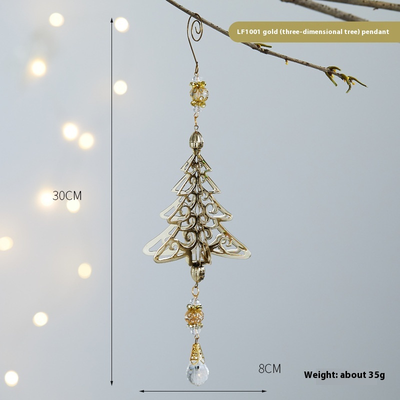 Gold Vertical Tree Pendant