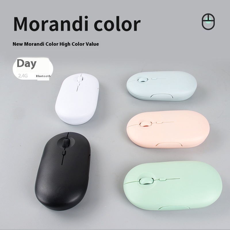 Wireless Dual-mode Bluetooth Pebble Mouse