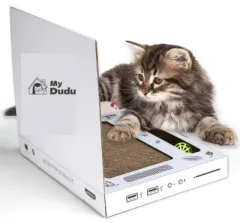 Color Laptop Cat Scratch Board Wear-resistant No Dandruff - White Notebook Foldable - View 1