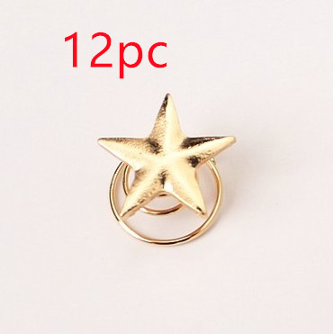 12pc Pentagram Gold