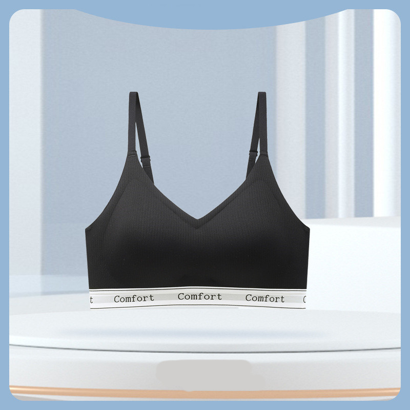 Title 5, Yoga Fashion Letters Gathering Bra Women