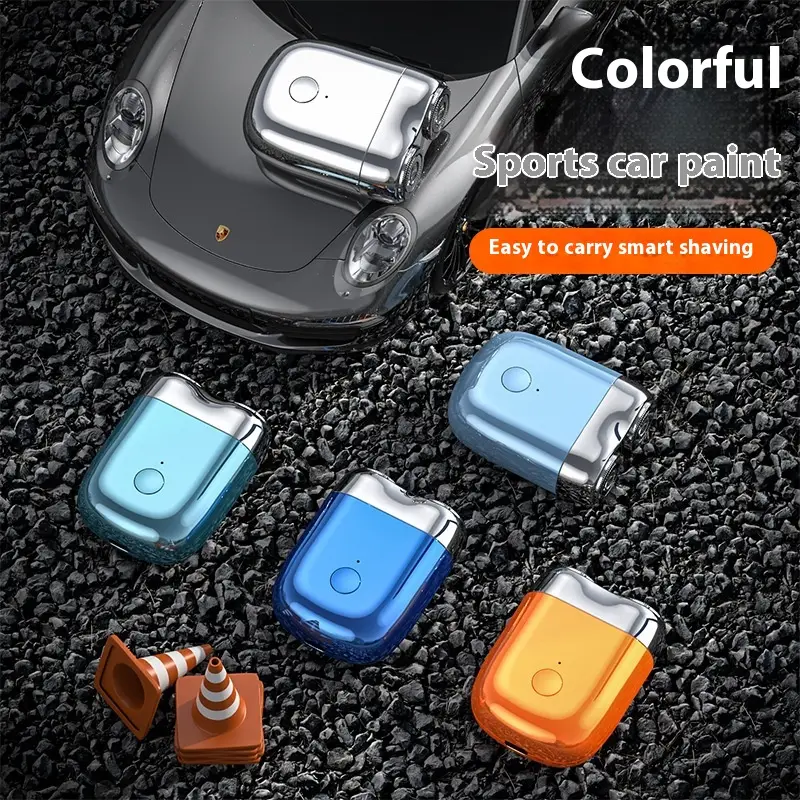 Portable Rotary Dual Ring Electric Shaver Men Travel Mini Shaver Double Floating