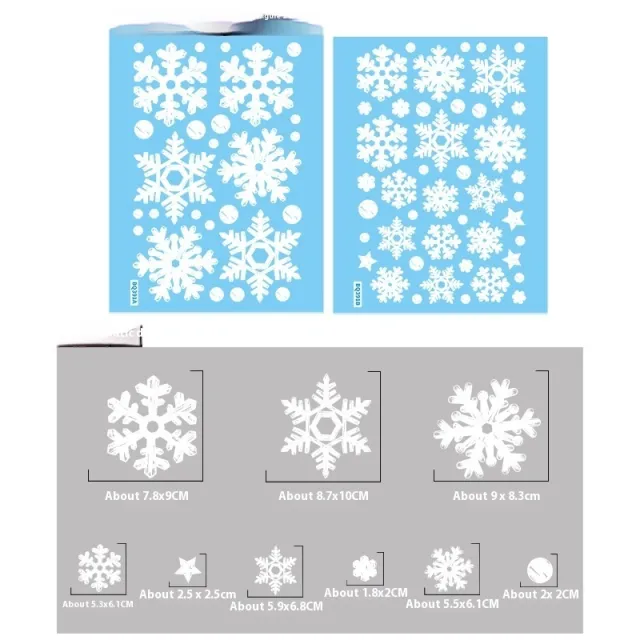 Christmas Decorations Snowflake Static Sticker Bq391 - Shop at LoveMi