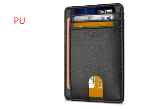 Plain black PU