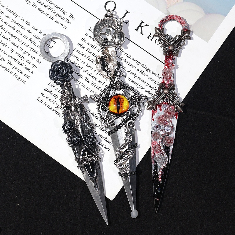 Title 2, Dark Goth Style Unpacking Knife Pendant Decorat...