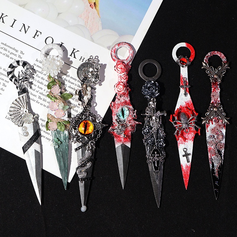 Title 3, Dark Goth Style Unpacking Knife Pendant Decorat...