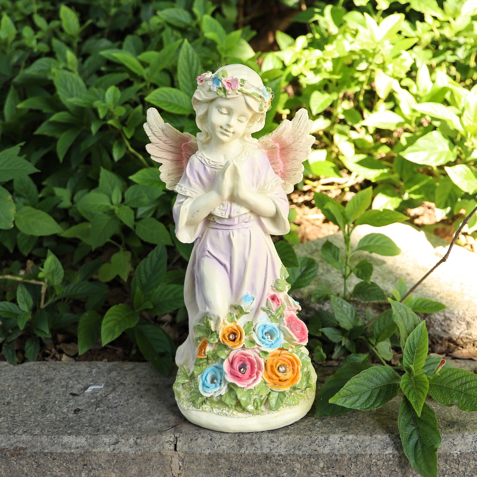 Title 6, Pastoral Solar Angel Resin Crafts Landscape Cou...