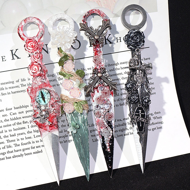 Title 4, Dark Goth Style Unpacking Knife Pendant Decorat...