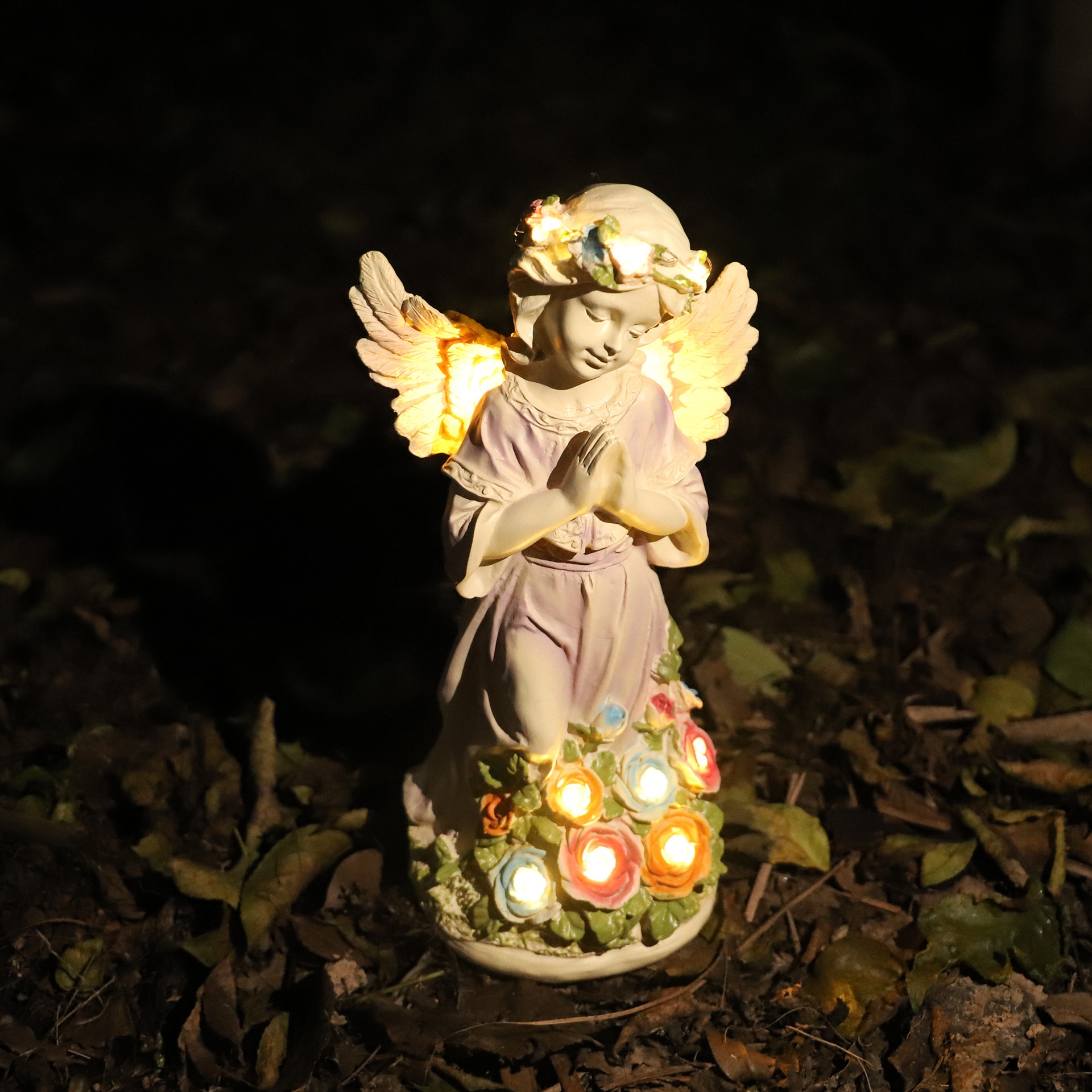 Title 7, Pastoral Solar Angel Resin Crafts Landscape Cou...