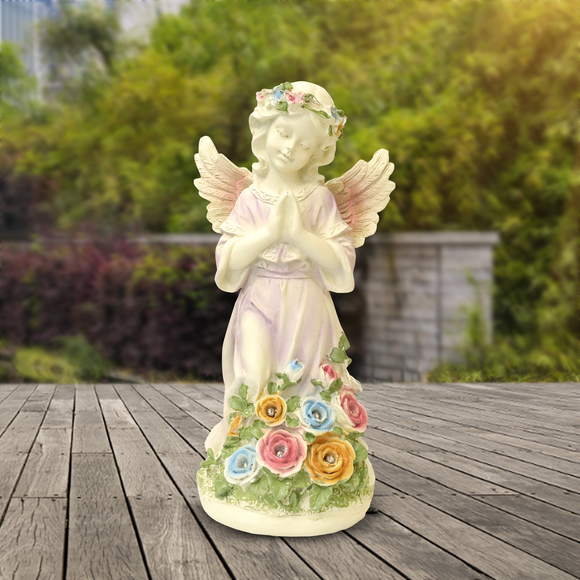 Title 5, Pastoral Solar Angel Resin Crafts Landscape Cou...