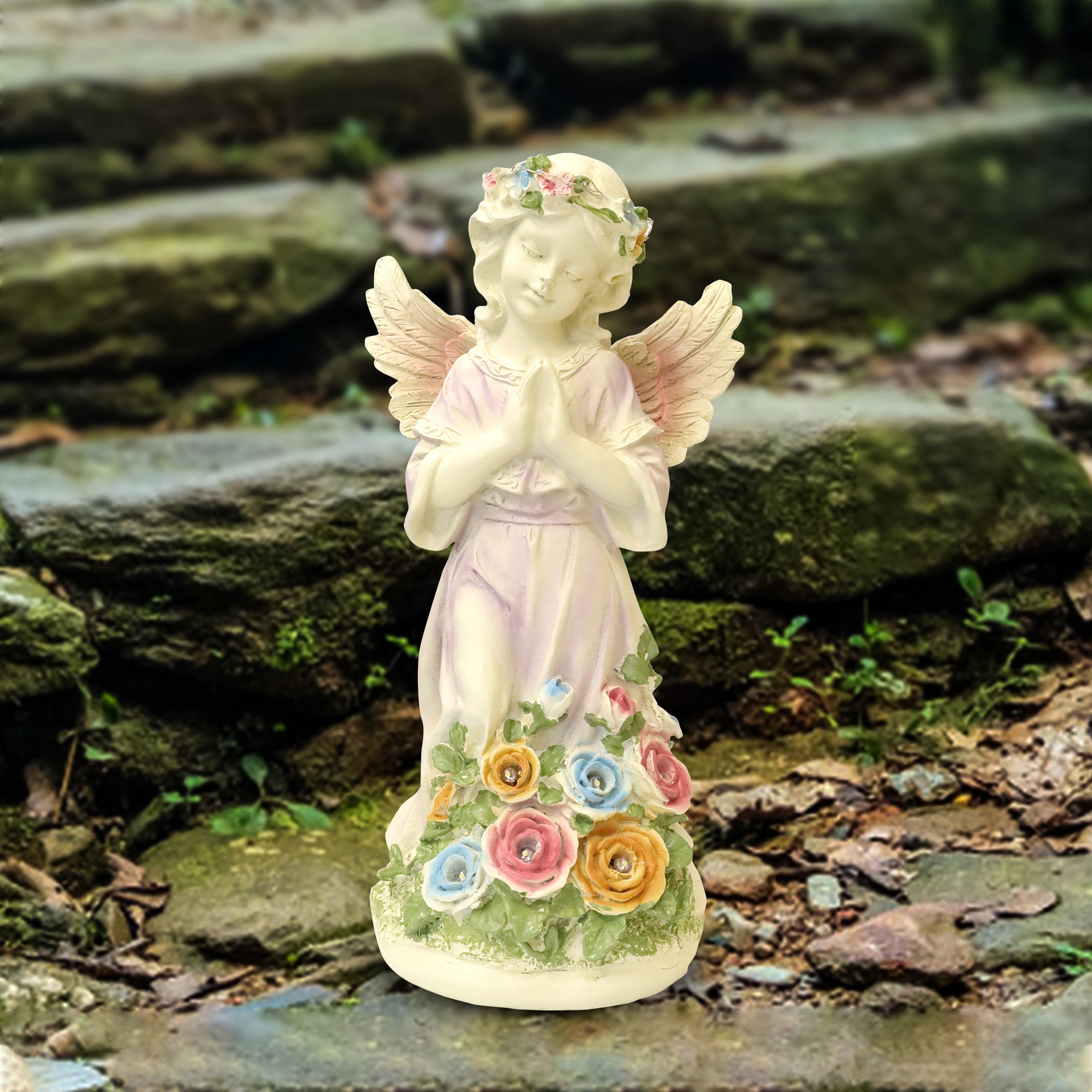 Title 8, Pastoral Solar Angel Resin Crafts Landscape Cou...