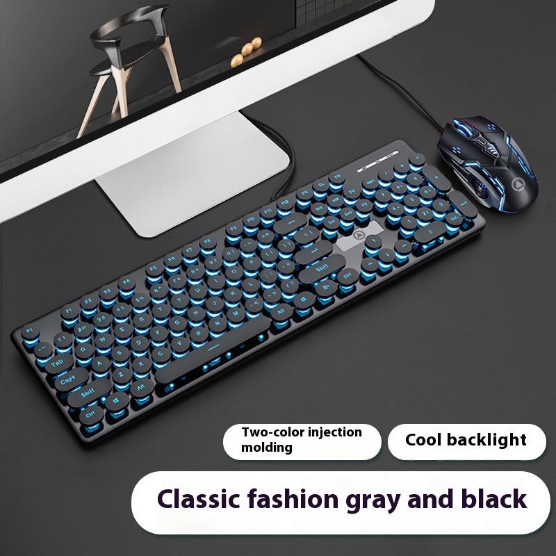 Punk Mechanical Feeling Keyboard Luminous Computer Notebook Accessories - Image 4