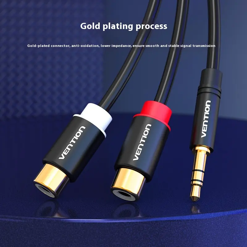 Audio Cable 3.5mm Revolving Double Lotus Head
