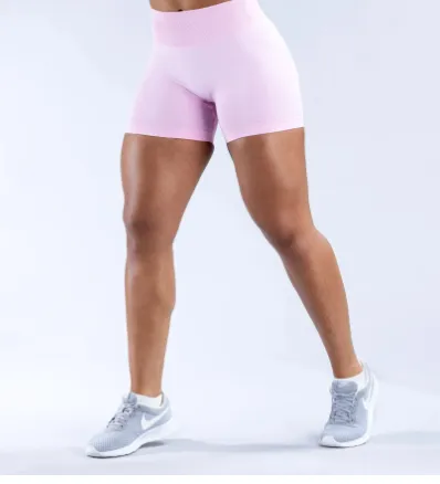 Popular Seamless Fitness Yoga Shorts Pink - Shop at LoveMi